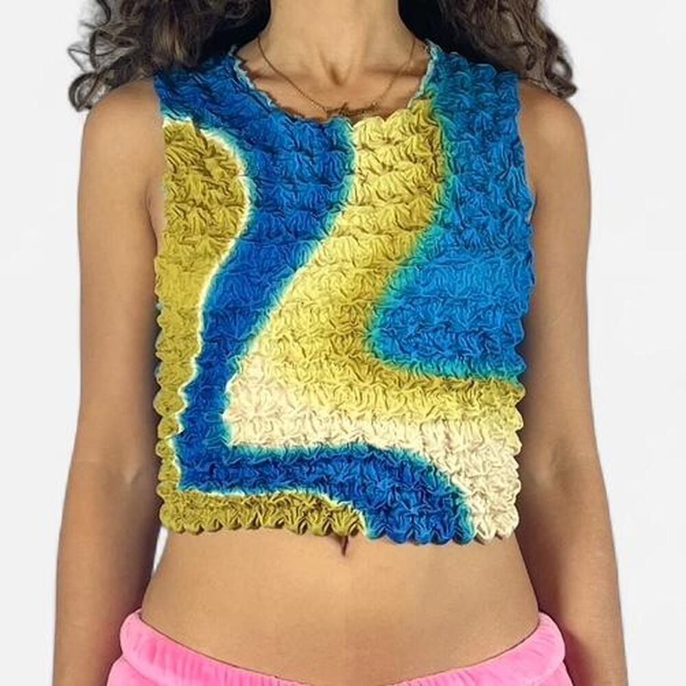 Jaded-london Women's Blue and Green Vest